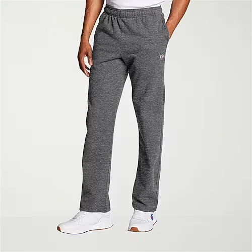 Champion Sweatpants Powerblend Mens Drawstring Waist Straight Mid Rise Regular Fit Sweatpant, X-large, Gray