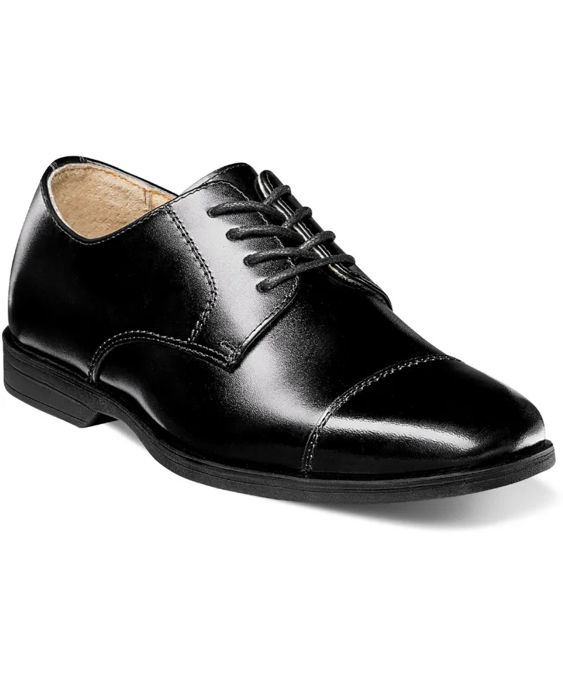 Florsheim Little Boys Reveal Cap Toe Jr. Oxford Shoes - Black