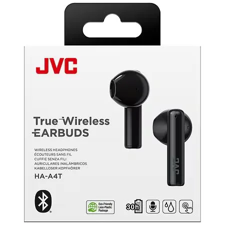 True Wireless Earbud Style Headphones Black