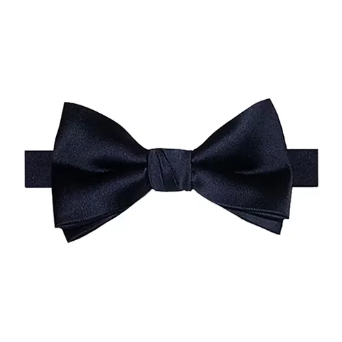 J. Ferrar Solid Pre-Tied Bow Tie, One Size, Blue