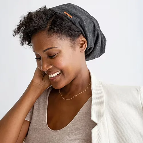 Grace Eleyae Gray Adjustable Slap | Satin Lined Cap Sleep Cap, One Size, Gray