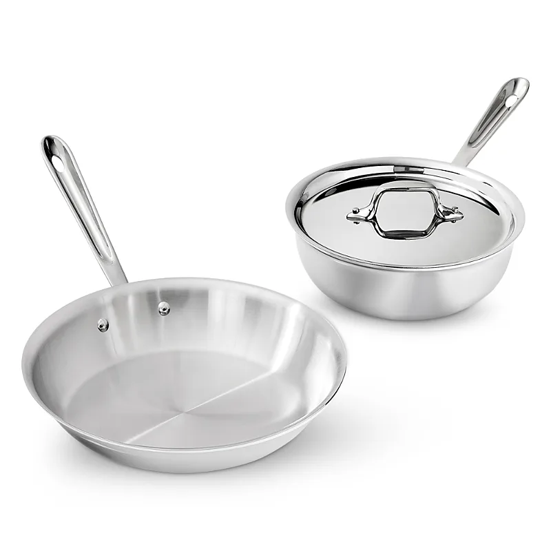 All Clad D3 Stainless 3 Ply Bonded Cookware Chef's Selection 3 Piece Set