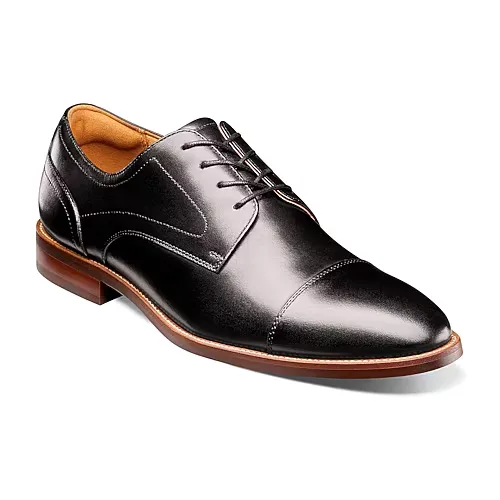 Florsheim Mens Rucci Cap Closed Toe Oxford Shoes, 12 Medium, Black