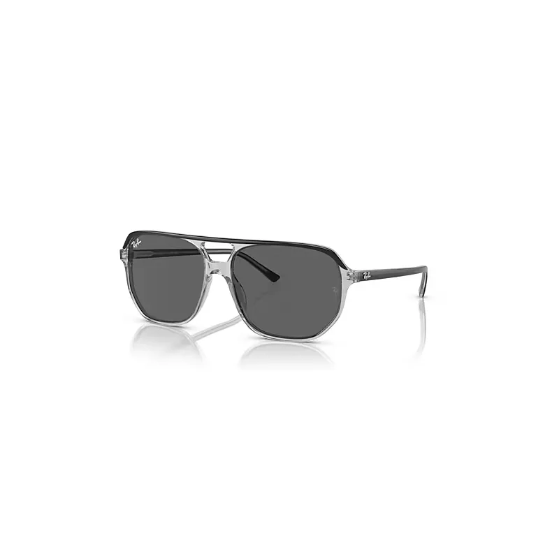 Ray-Ban Bill One Sunglasses Dark Grey On Transparent Grey Frame Grey Lenses 57-16