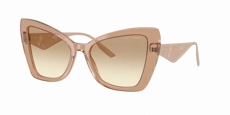 DOLCE&GABBANA Woman Sunglasses DG4489  -  Frame color: Transparent Camel, Lens color: Clear Gradient Light Brown