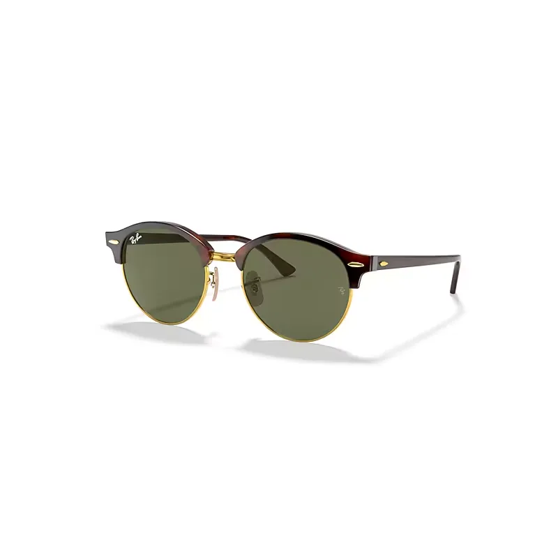 Ray-Ban Clubround Classic Sunglasses Red Havana Frame Green Lenses 51-19