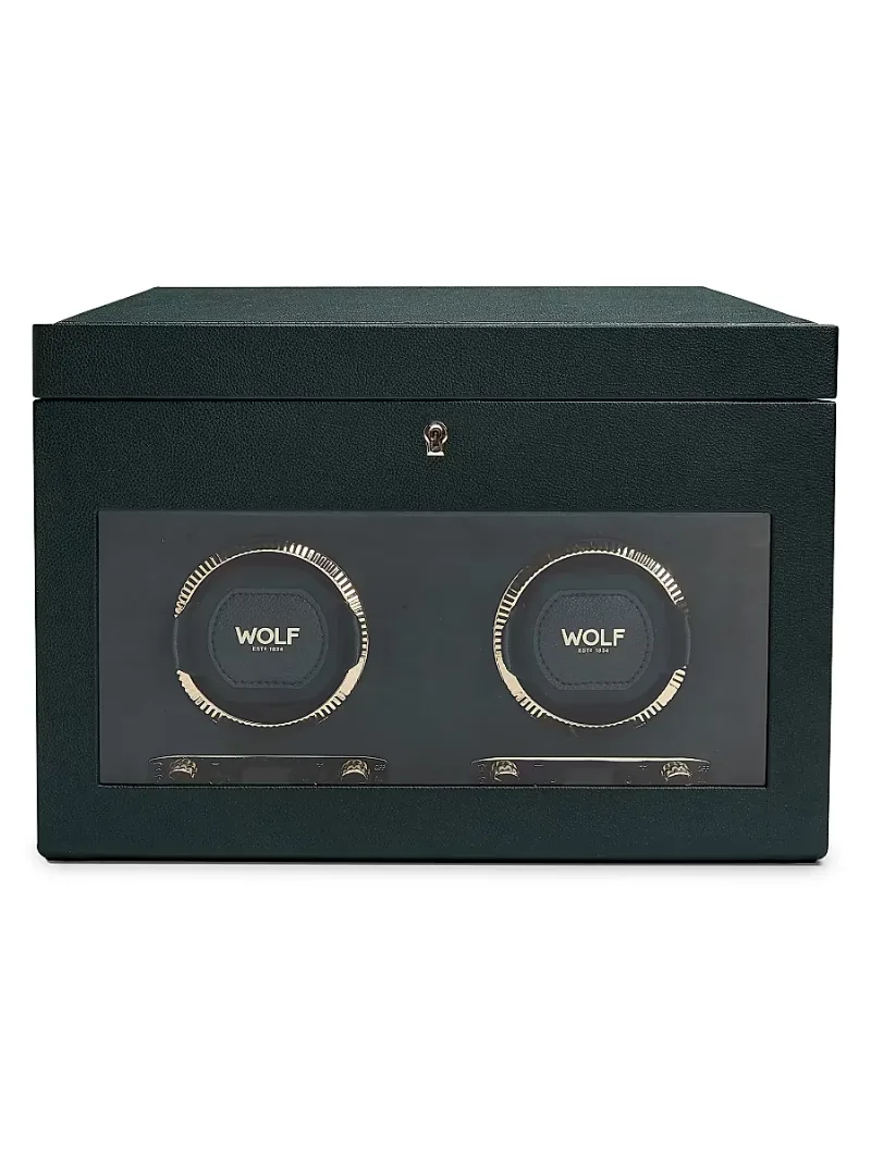 Wolf British Racing Green Double Watch Winder