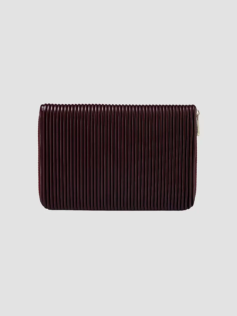 Bella Faux-Leather Jewelry Portfolio - Bordeaux