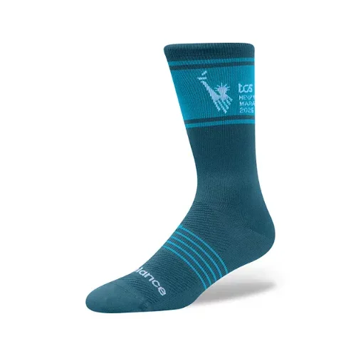 New Balance Unisex NYC Marathon Crew Sock - Blue (Size XL)