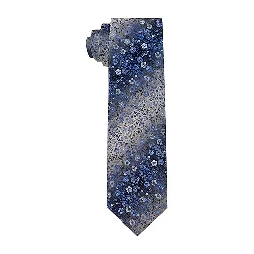 Van Heusen Shaded Floral Tie, One Size, Blue