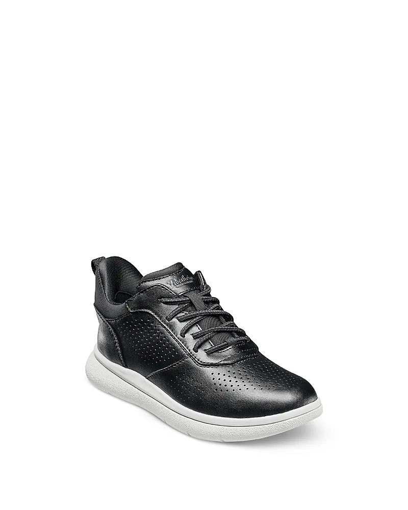 Florsheim Kids Boys' Fleet Perf Toe Elastic Lace, Jr Hands Free Sneakers - Toddler, Little Kid, Big Kid