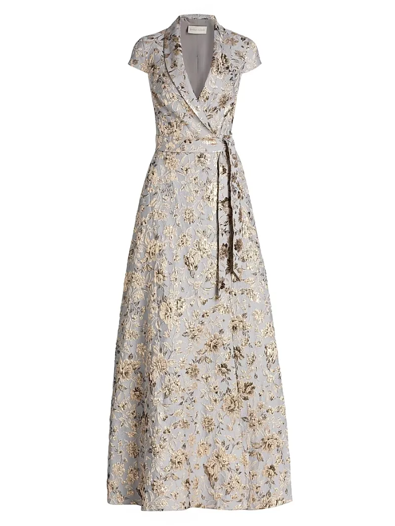 SACHIN BABI Women's Honora Jacquard Gown - Golden Gardens - Size 6