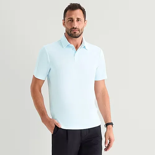 Stylus Mens Regular Fit Short Sleeve Polo Shirt, Xx-large, Blue