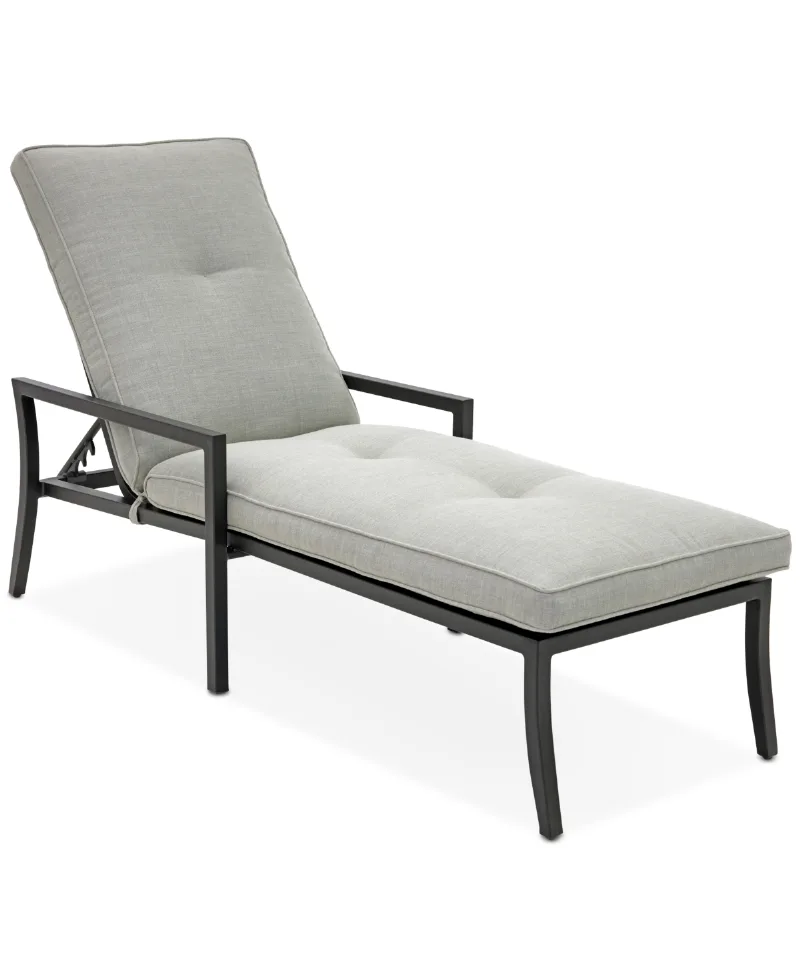Astaire Outdoor Chaise, Created for Macy's - Oyster Light Grey