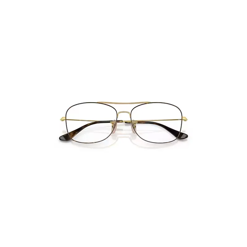 Ray-Ban Rb6499 Optics Eyeglasses Gold Frame Clear Lenses Polarized 55-15