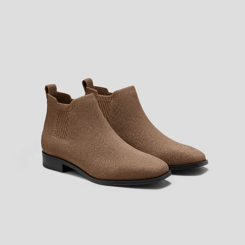 VIVAIA Square-Toe Water-Repellent Ankle Boots (Ryan Pro)|ESPRESSO|US 8.5