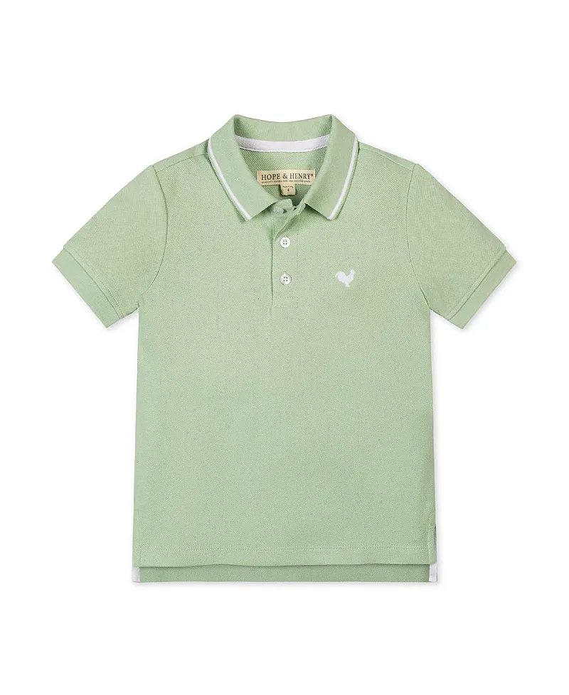 Hope & Henry Boys' Organic Short Sleeve Knit Pique Polo Shirt - Little Kid, Big Kid