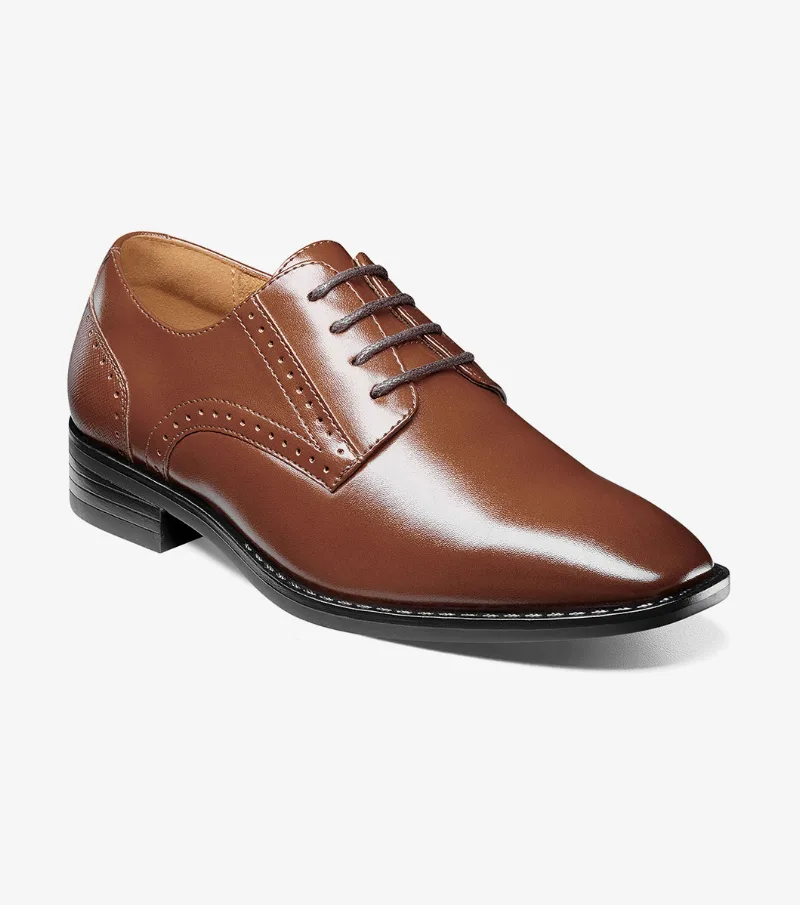 Stacy Adams Shoes Kids Kalvin Plain Toe Oxford Cognac Size 4 Big Kid