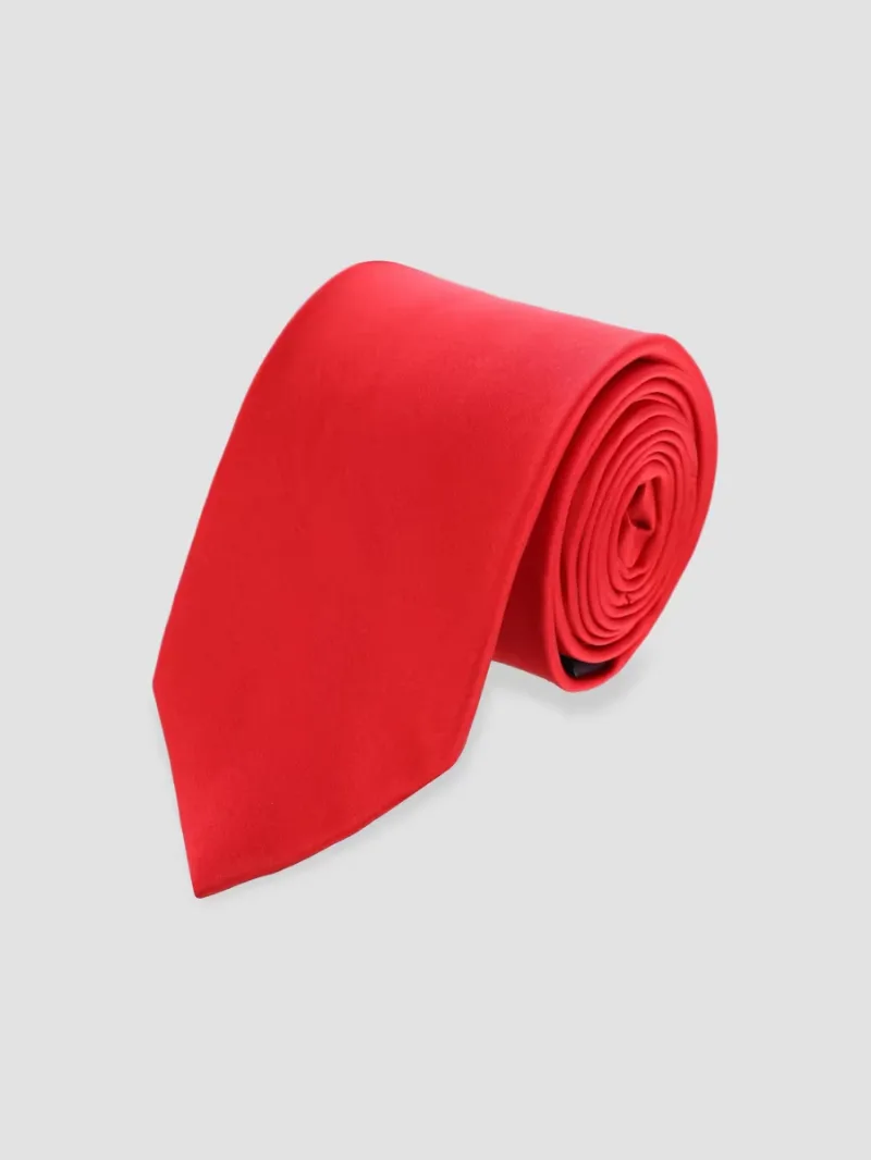 Men Silk Neck Tie - Red