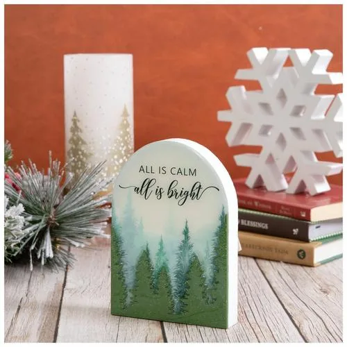 All Is Calm Woodland Arch Wood Decor