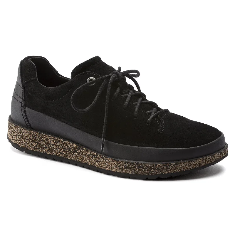 BIRKENSTOCK Honnef Low Black Suede Leather Sneakers