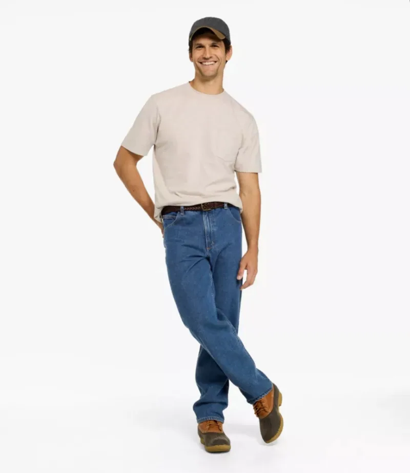 L.L.Bean Men's Double L Jeans, Natural Fit, Hidden Comfort Denim 42x32, Cotton L. L.Bean
