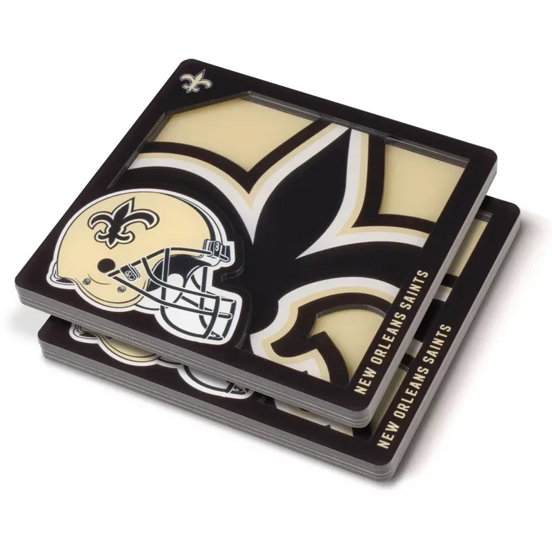 YouTheFan New Orleans Saints 3D Series Coasters 2-Pack