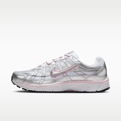 Nike P-6000 Women's Shoes - White/Elemental Pink/Black/Metallic Silver - Size 5