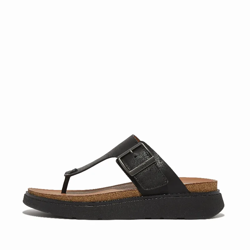 GEN-FF Mens Buckle Leather Toe-Post Sandals