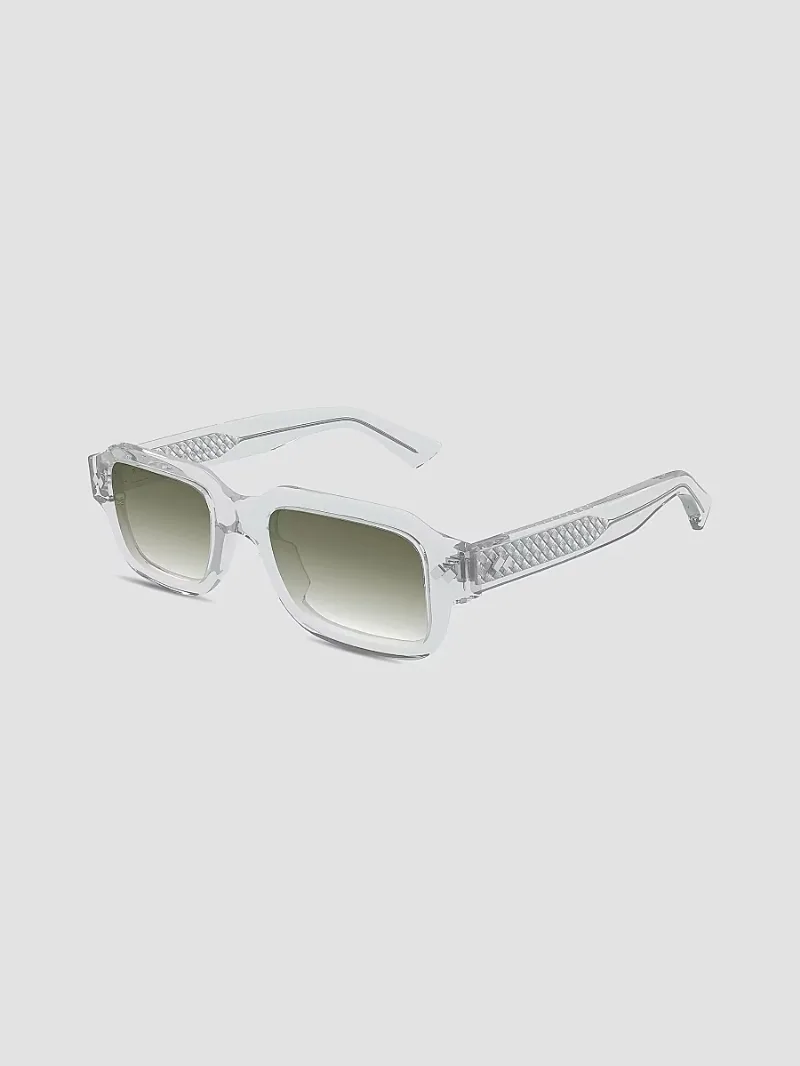 Bottega Veneta Men's Intrecciato Wirecore 51MM Rectangular Sunglasses - Grey Green