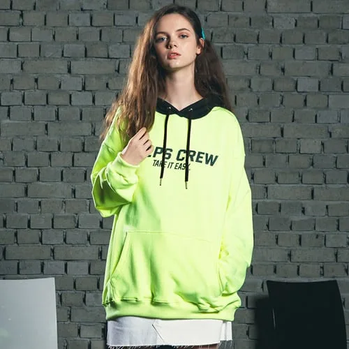 PEEPS - Mix color hoody(neon green)