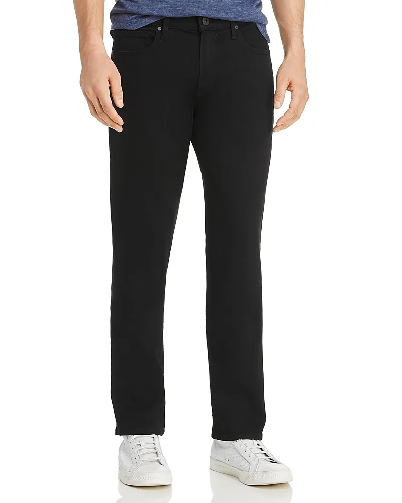 Paige Normandie Straight Fit Jeans in Black Shadow