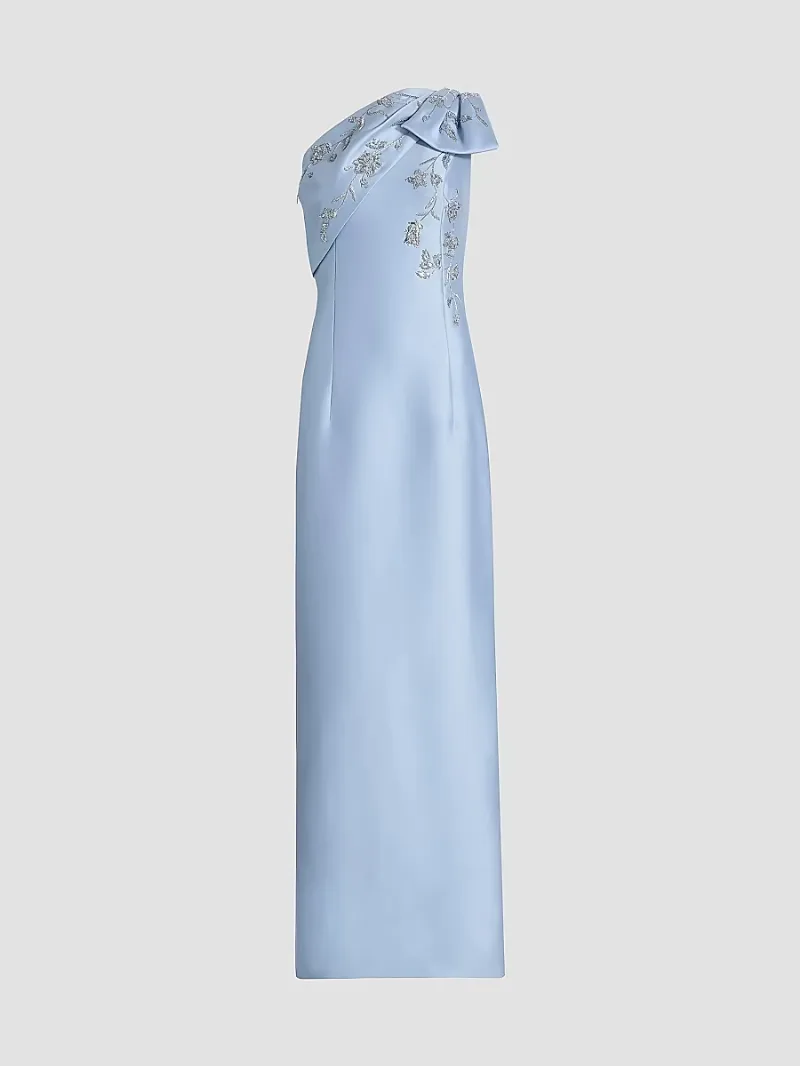 SACHIN BABI Women's Olivia Embellished One-Shoulder Gown - Glacial Blue - Size 2