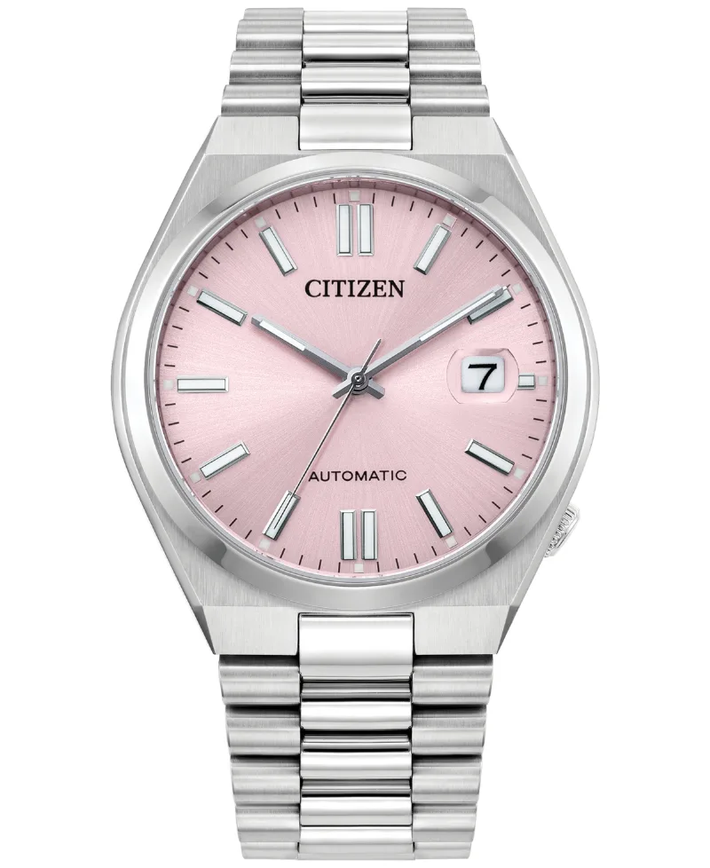 Citizen Unisex Sport Luxury Automatic Tsuyosa Silver-Tone Stainless Steel Bracelet Watch 37mm - Silver-tone