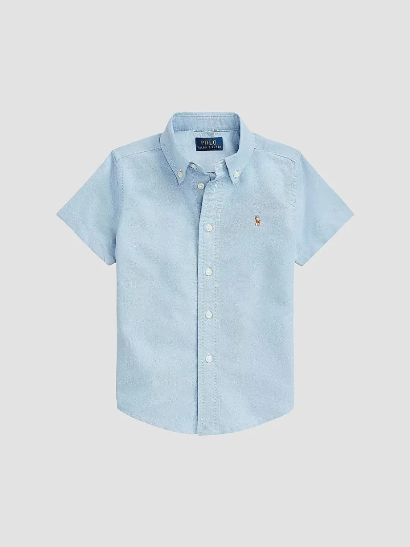 Polo Ralph Lauren Boy's Little Boy's & Boy's Short-Sleeve Button-Up Shirt - Blue - Size 14