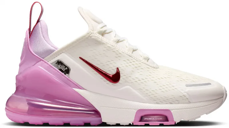 Nike Women's Air Max 270 Premium Shoes, Size 9, Sail/Lt Crimson/Magenta