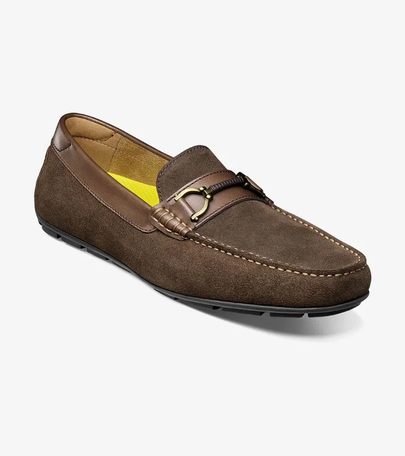 Florsheim Shoes Motor Moc Toe Bit Driver Brown Suede Size 7