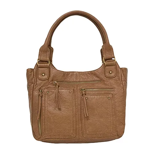 Bueno of California Double Handle Shoulder Bag, One Size, Brown