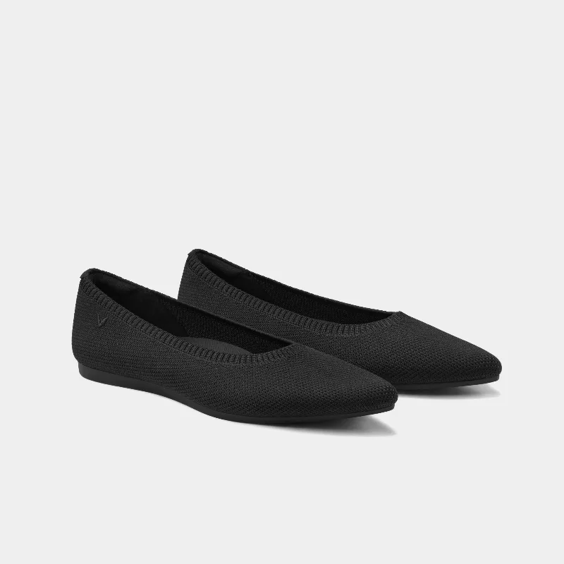 VIVAIA Pointed-Toe Ballet Flats (Aria 5°)|BLACK|US 10.5