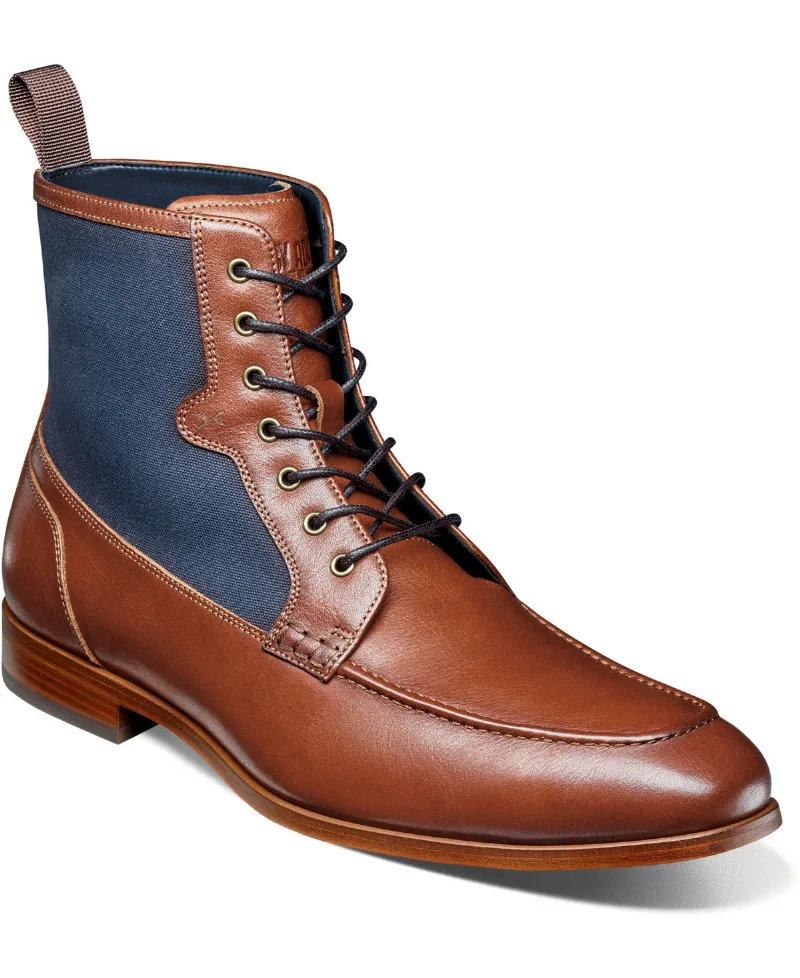 Stacy Adams Men's Brumley Round Toe Lace Boots - Tan multi
