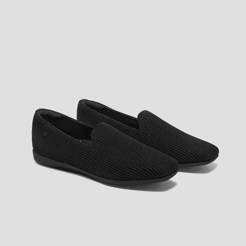 VIVAIA Water-Repellent Square-Toe Loafers (Samantha Walker)|BLACK|US 6.5