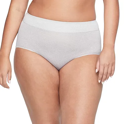 Warners No Pinching No Problems DigFree Comfort Waist Microfiber Brief 5738, 9, Gray