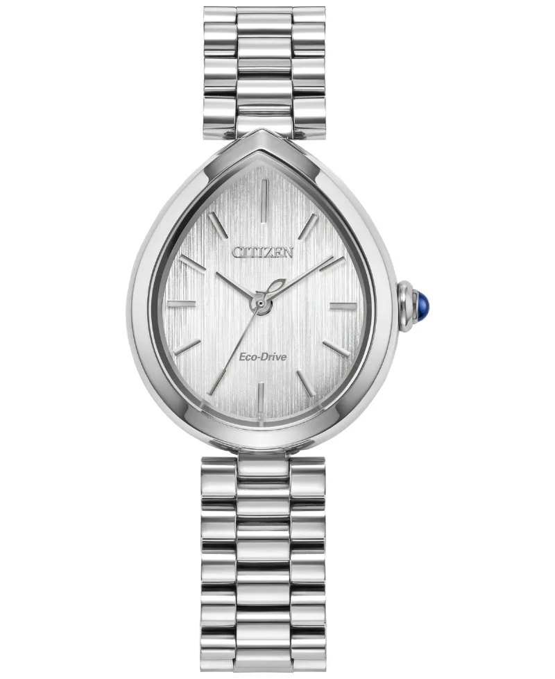 Citizen Women's Eco-Drive Classic Rainell Silver-Tone Stainless Steel Bracelet Watch, 26mm - Silver-Tone