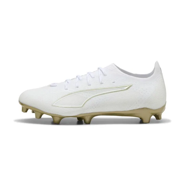 Tacos de Fútbol PUMA Ultra 6 Pro Fg/ag en Talle 27.5 White/metallic Gold/PUMA Negro