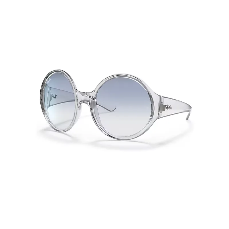Ray-Ban Rb4345 Sunglasses Transparent Frame Blue Lenses 58-20