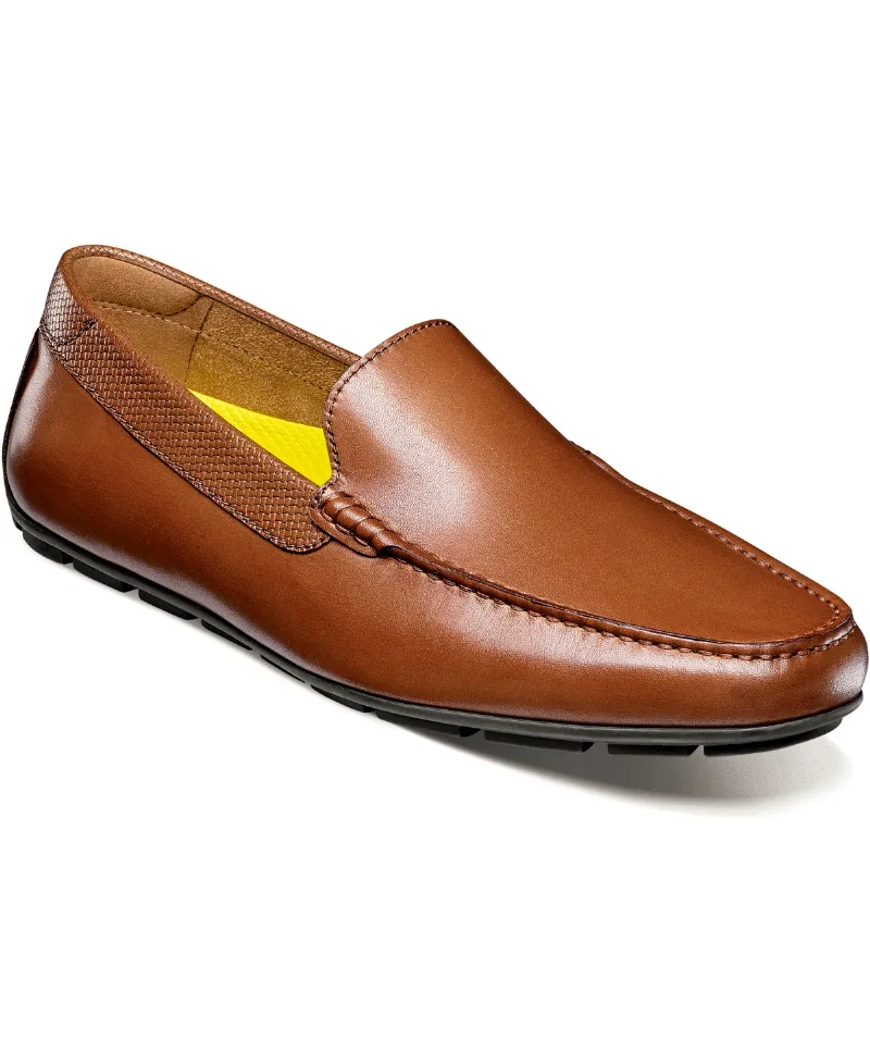 Florsheim Men's Motor Moc Toe Venetian Driver Loafer - Cognac