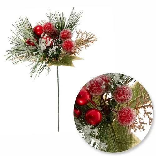 Iced Berries & Pine Pick