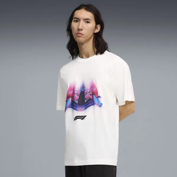Playera PUMA Holgada F1® para Hombre en Talle Grande White