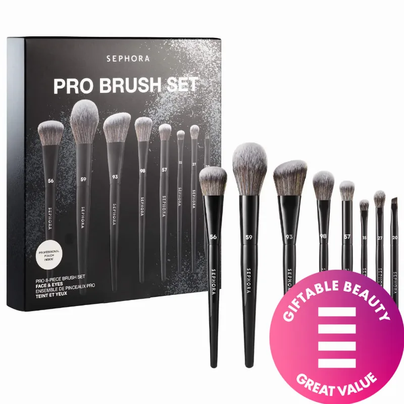 SEPHORA COLLECTION 8-Piece PRO Brush Face & Eye Set