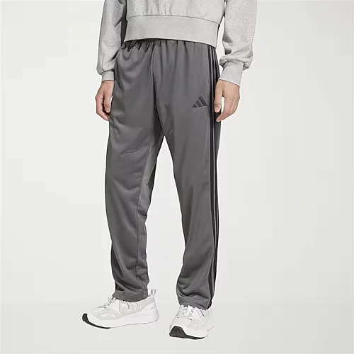 adidas Tricot Mens Straight Mid Rise Regular Fit Track Pant, Small, Gray